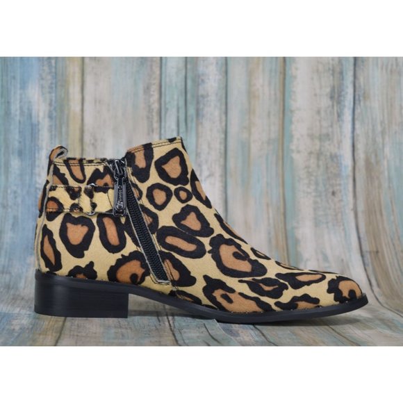 Blondo Tami Waterproof Leopard Print Ankle Boots Size 5.5 (M) Calf Hair Booties - Picture 9 of 13